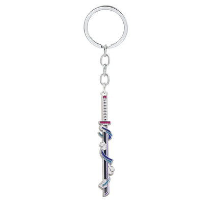 Anime Demon Slayer Sword Keychain – Mini Japanese Katana Enamel Pendant Souvenir Key Ring Bag Charm Exquisite Gift Decor