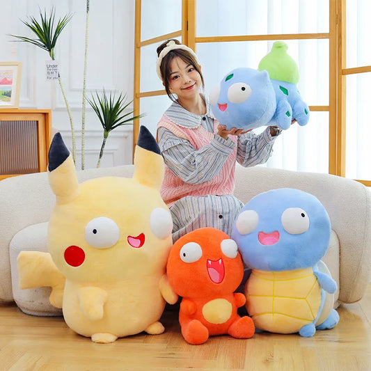 23cm Cute Pokemon Plush Toys — Pikachu, Charizard & Squirtle Soft Sleeping Pillow Dolls, Christmas Gift