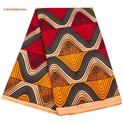 Ankara African Wax Print Fabric - Batik Pagne Polyester Material for DIY Sewing, Patchwork & Wedding Dress Craft