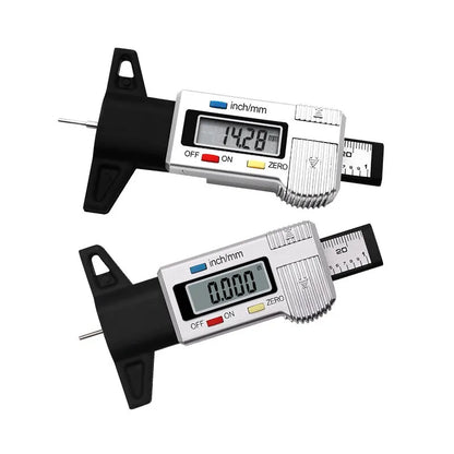 Digital Tread Depth Gauge for Car Tyre | 0-25.4mm Tire Tread Depth Meter | Auto Tire Wear Detection Measuring Tool