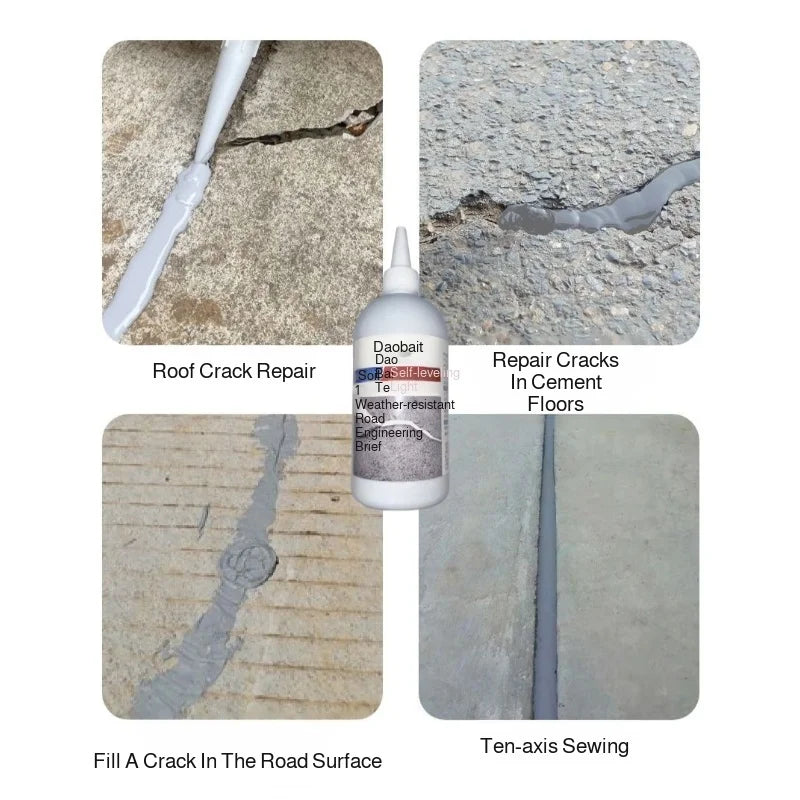 Waterproof Concrete Crack Filler - Quick-Setting Adhesive Leak Repair Sealant for Roofs, Walls, Floors, and Pools