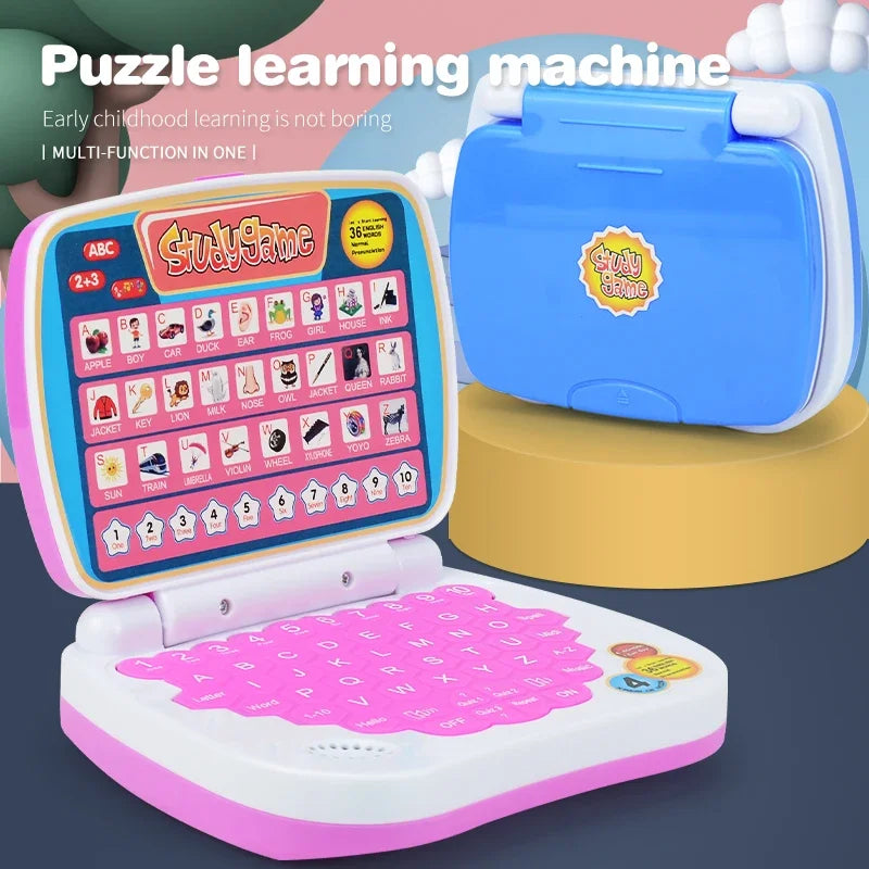 Kids English Learning Laptop Toy – Educational Computer for Boys & Girls with ABC, Numbers, Words, Spelling, Math & Music