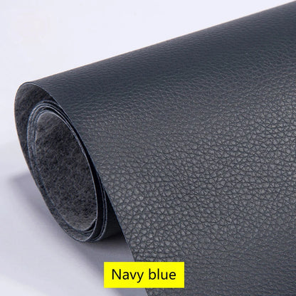 100x137cm Black Self-Adhesive Leather Repair Tape – DIY Sticky Patch for Sofa & Leather Repairs