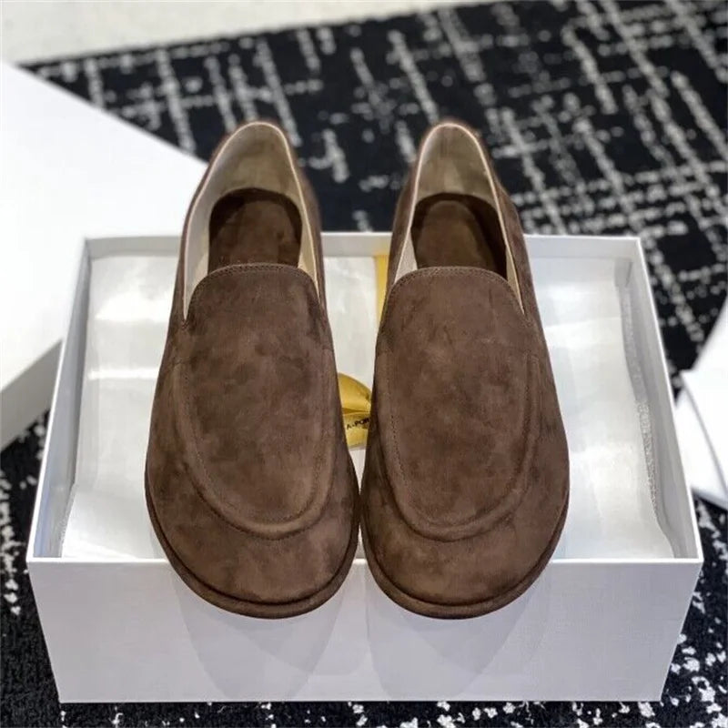 Lefu Soft Leather Shoes — Classic Fitted Silhouette with Circular Scalp Leather Lining