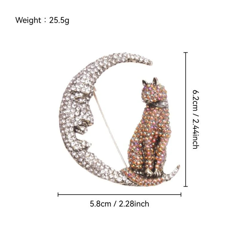 Women's Fashion Cat Brooch Pin - Cute Animal Jewelry Accessory for Clothing, Bags & Stylish Decor