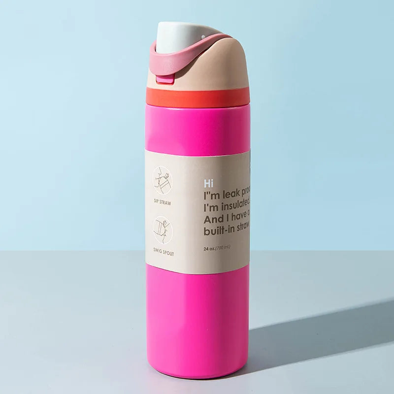 Stainless Steel Fruit Car Cup - Large-Capacity Insulated Portable Sports Water Bottle