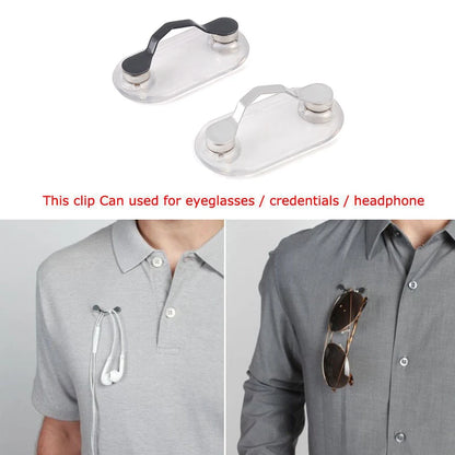 Magnetic Sunglasses Holder Clip - Multi-Purpose Glasses, Badge, Headset and Brooch Hanging Hook