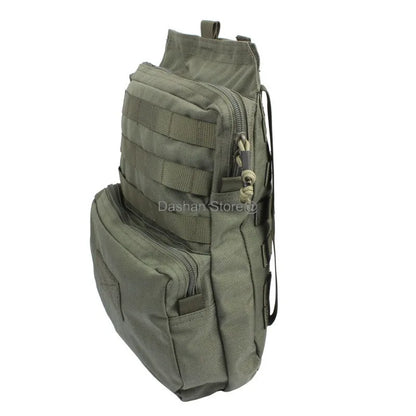Tactical 3L Hydration Backpack - Nylon MOLLE Water Bladder Pack for Airsoft, Hunting, EDC, and JPC/SPC Tactical Vests