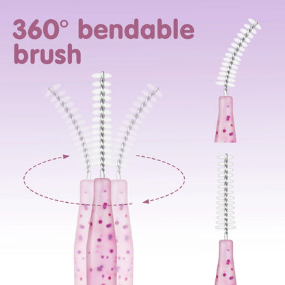 MAYOOC Mini Eyebrow Brush – Disposable Brow Lifting & Perm Brushes, Bendable Micro Eyelash Applicators Tools