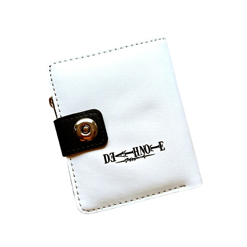 Death Note Anime Wallet — Black PU Leather Short Card & Coin Purse for Boys & Girls Gift