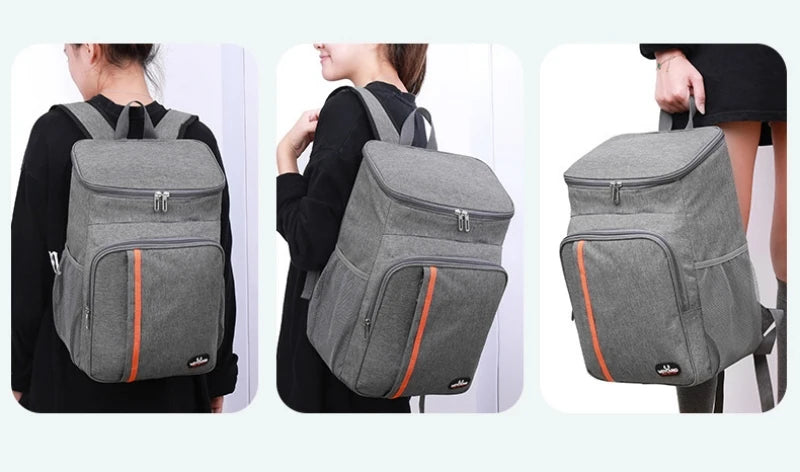 18L Portable Thermal Lunch Bag – Durable Waterproof Insulated Cooler for Food, Camping, and Outdoor Ice Storage Backpack