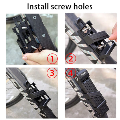 Folding Bicycle Chain Lock – Portable Anti-Theft E-Bike Cable Padlock, Compact Safety Lock for Bikes