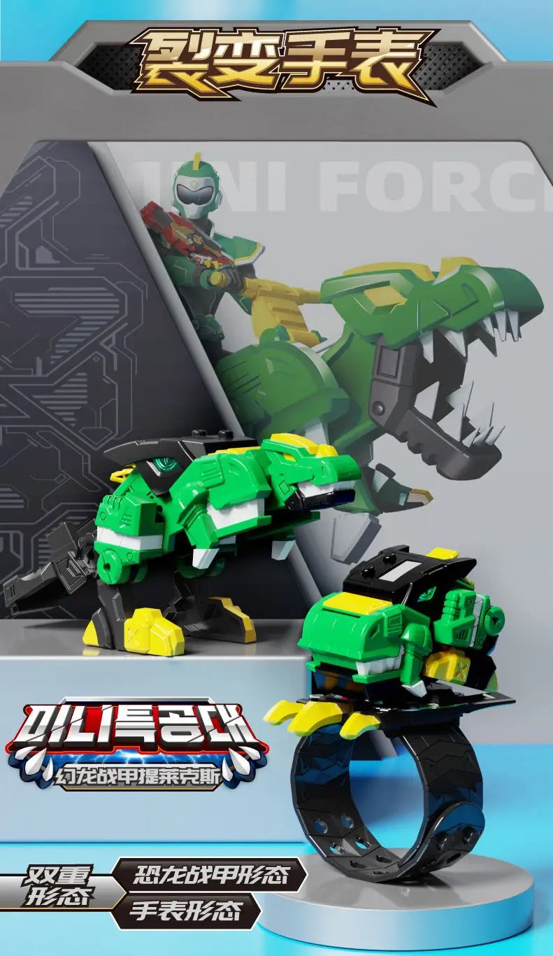 Genuine Mini Secret Service Watch Toy – Boy's Mecha Deformation Robot & Super Dinosaur Power
