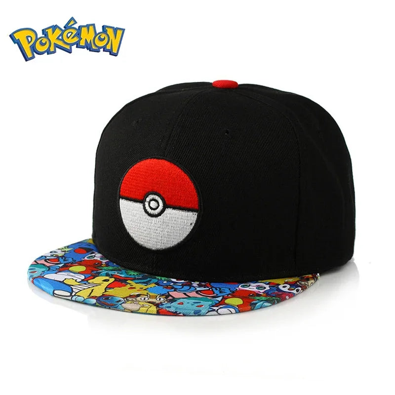 Pikachu Anime Baseball Cap - Adjustable Cartoon Cosplay Hat for Men, Women & Kids Sports Hip Hop Style Gift