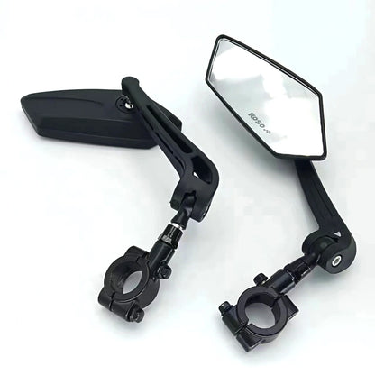 Adjustable Bicycle Rear View Mirror – Clear Wide Range Back Sight Reflector for Left and Right Handlebar