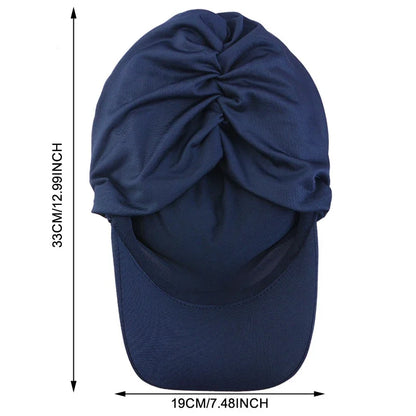Muslim Women’s Turban Hijab Baseball Cap – Wide Brim Sun Hat, Sports Bonnet & Outdoor Headscarf for Sun Protection