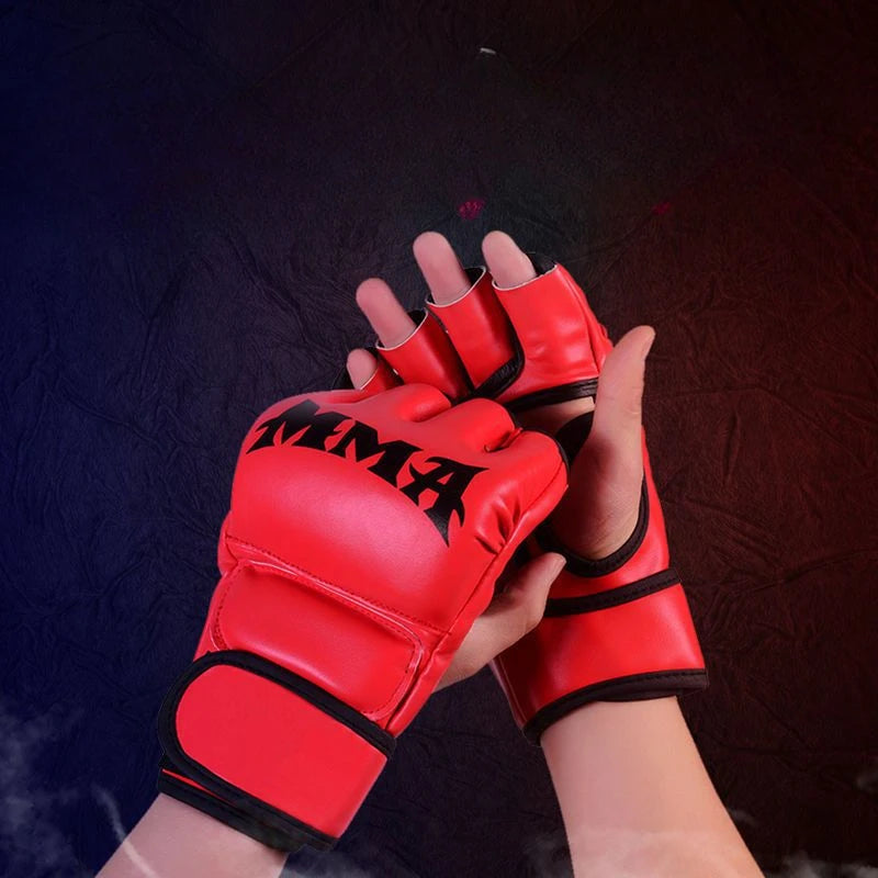 2024 Adult Professional Boxing Gloves - Combat Sandbag Training, Sanda, Muay Thai, MMA, Kickboxing Half Finger Gloves