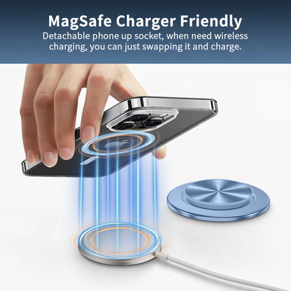 Socket Magnetic Phone Ring Grip - Strong Magnet Holder for iPhone 15, 14, 13, 12 Series, Foldable Phone Stand
