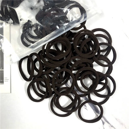 20/50PCS Hair Bands for Women & Girls - 4cm Elastic Rubber Ties, Simple Ponytail Holders & Hair Accessories