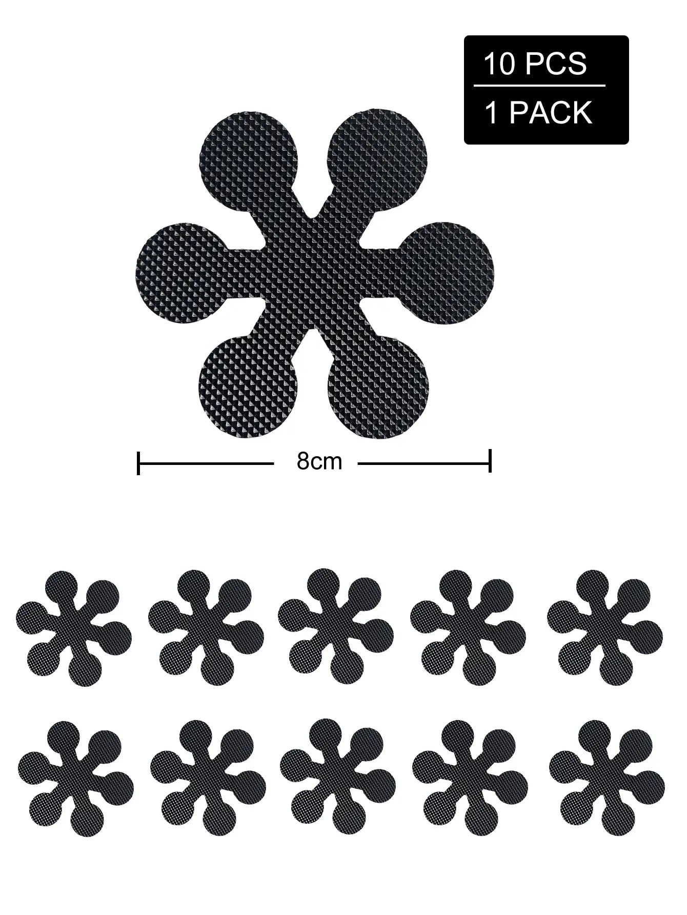 10PCS Anti-Slip Shower Tread Stickers - Safety Bathtub Strips, Premium Adhesive Star & Snowflake Decals for Bathtub, Shower & Stairs