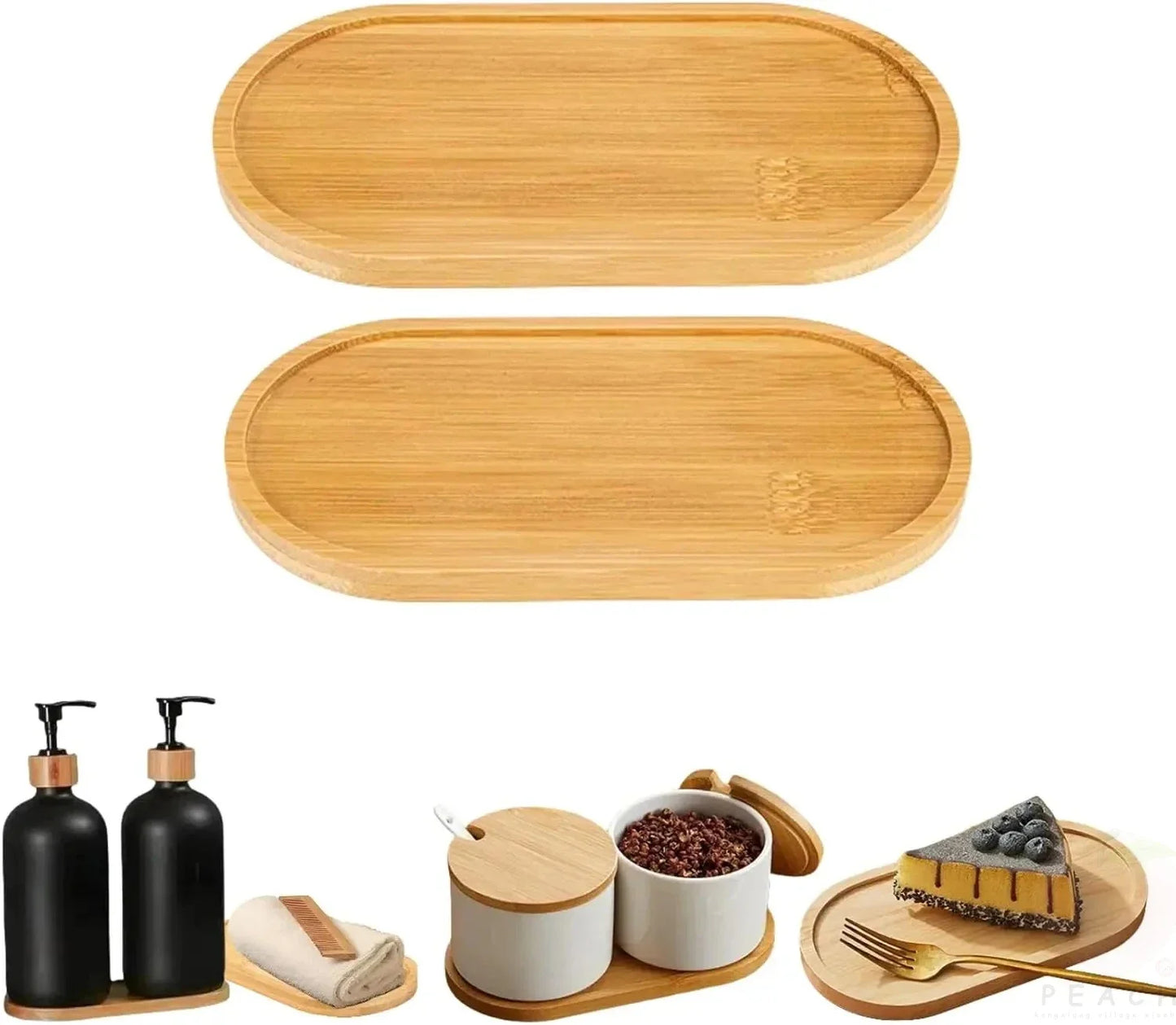 Wooden Tableware Plate – 18cm Beech Oval Tray, Mini Solid Wood Plate for Children