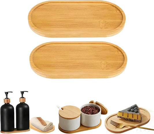 Wooden Tableware Plate – 18cm Beech Oval Tray, Mini Solid Wood Plate for Children