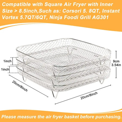 Non-Stick Baking Tray & Frying Pan – Grill Mesh Chips Basket & Baking Dish for Kitchen Use