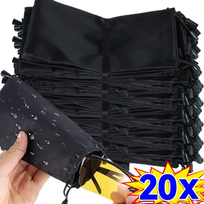 1/100pcs Portable Soft Cloth Sunglasses Bag – Waterproof Microfiber Dust Pouch Eyewear Storage Case