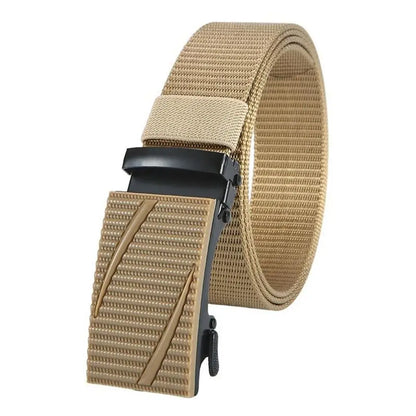 Men's Casual Cowboy Nylon Belt – Breathable Tactical Waistbelt with Alloy Buckle for Outdoor Accessories