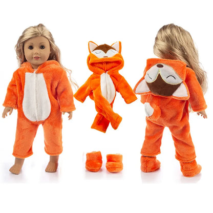 Animal Pajamas for 18-inch Dolls – Clothes & Accessories for American Girl & Our Generation Dolls