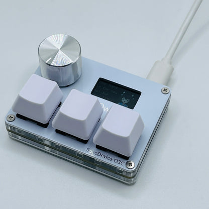 O3C SayoDevice OSU O3C Rapid Trigger Hall Switches – Magnetic Pink Keyboard Switches with Knob, Screen Copy & Paste Shortcut