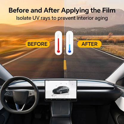 Pre-Cut Car Window Tint Film – 99% UV Protection Heat Resistant Privacy Sunshade Kit for Tesla Model Y Juniper 2025–2026 Front, Rear & Side Windows