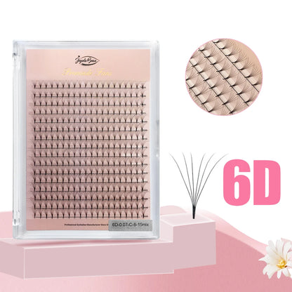 Goddess Premade Volume Lash Fans — 4D to 20D Faux Mink Individual Eyelash Extensions, Pointy Stem 320 Fans