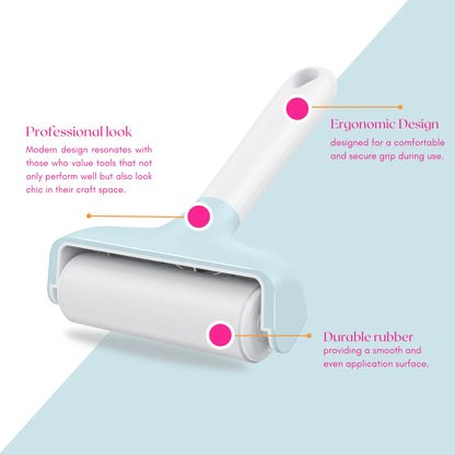 Reusable Rubber Roller for Cricut, Silhouette & Brother Crafts – Works with Vinyl, HTV, Inking Blocks, and DIY Projects