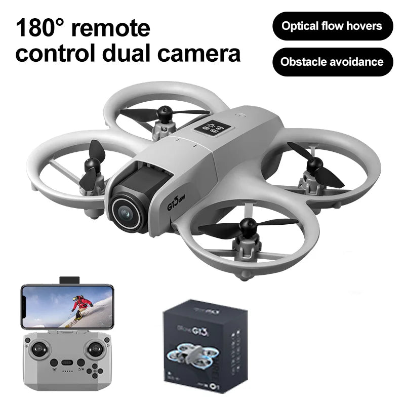 GT3 8K GPS Drone – Professional Foldable Quadcopter with 180° Dual HD Cameras, 5G WiFi, Obstacle Avoidance & Brushless Motors