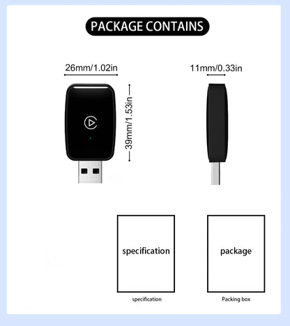 Mini CarPlay Box for Audi, Mercedes, Volvo, Volkswagen – Bluetooth Wireless Android Auto, Charging, Siri & iOS 15 Support