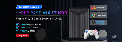 3TB Portable Gaming HDD – 17,300+ AAA/3D/Retro Games for PS4/PS3/PS2/Switch/Wii with LaunchBox/Retrobat/Playnite