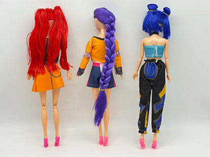 2026 Princess Figurine Doll with Long Hair - Articulated Girls’ Toy with Interchangeable Clothes