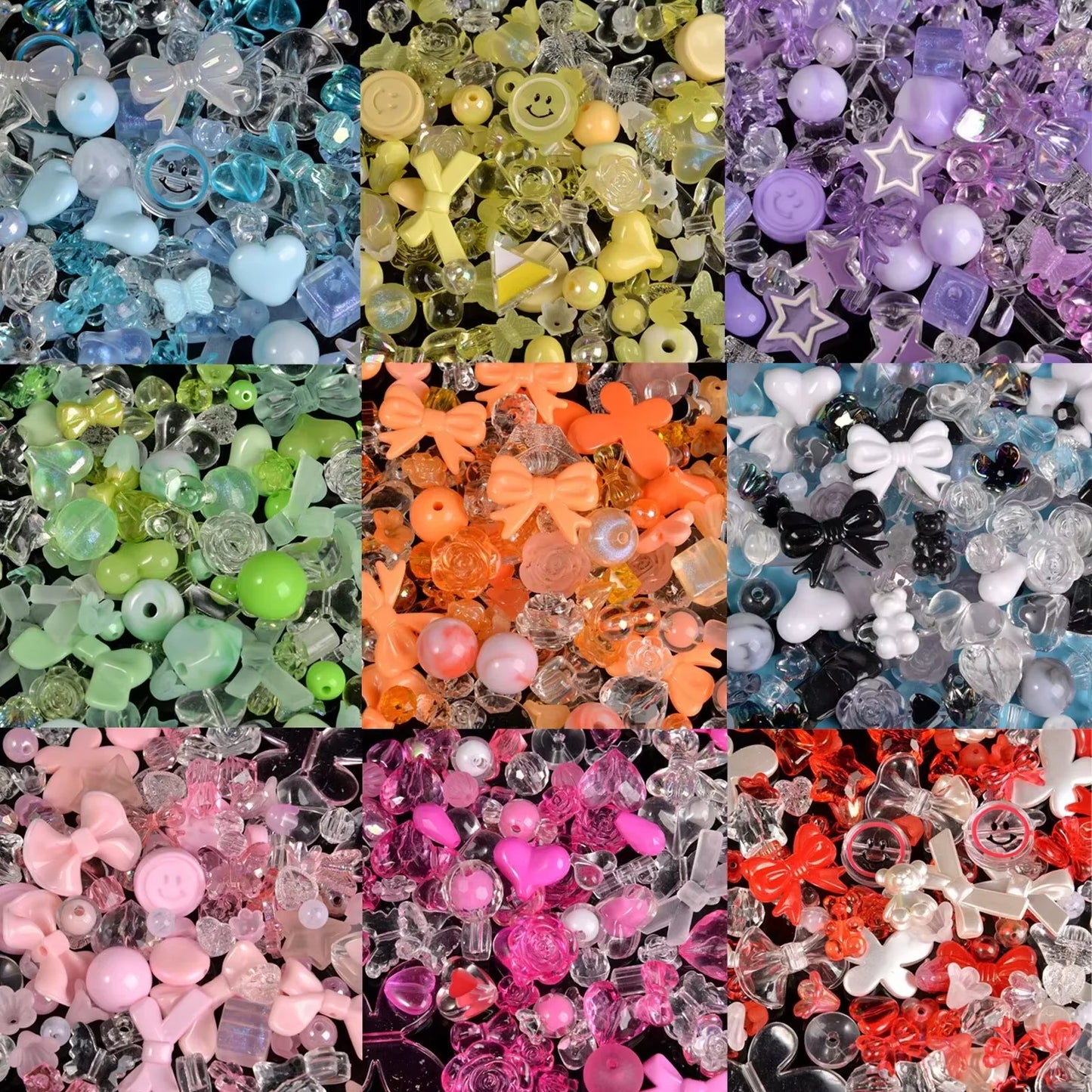 Candy Color Acrylic Beads - Mixed Style DIY Beads for Handmade Bracelets, Phone Chains & Jewelry Making