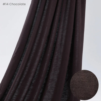 29 Color Jersey Hijab Scarf - Solid Cotton Stretch Muslim Head Wrap Turban Shawl