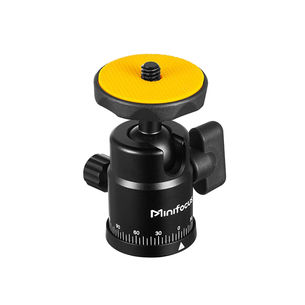 Mini Ball Head Panoramic Tripod – 1/4'' Hot Shoe Mount for DSLR Camera, Camcorder, Monitor, Smartphone, Light, Microphone, Slider