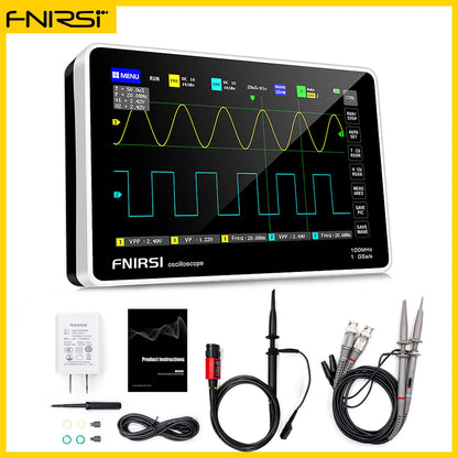 FNIRSI-1013D Digital Tablet Oscilloscope – Dual Channel, 100MHz Bandwidth, 1GS/s Sampling Rate, 7-Inch Mini Scope