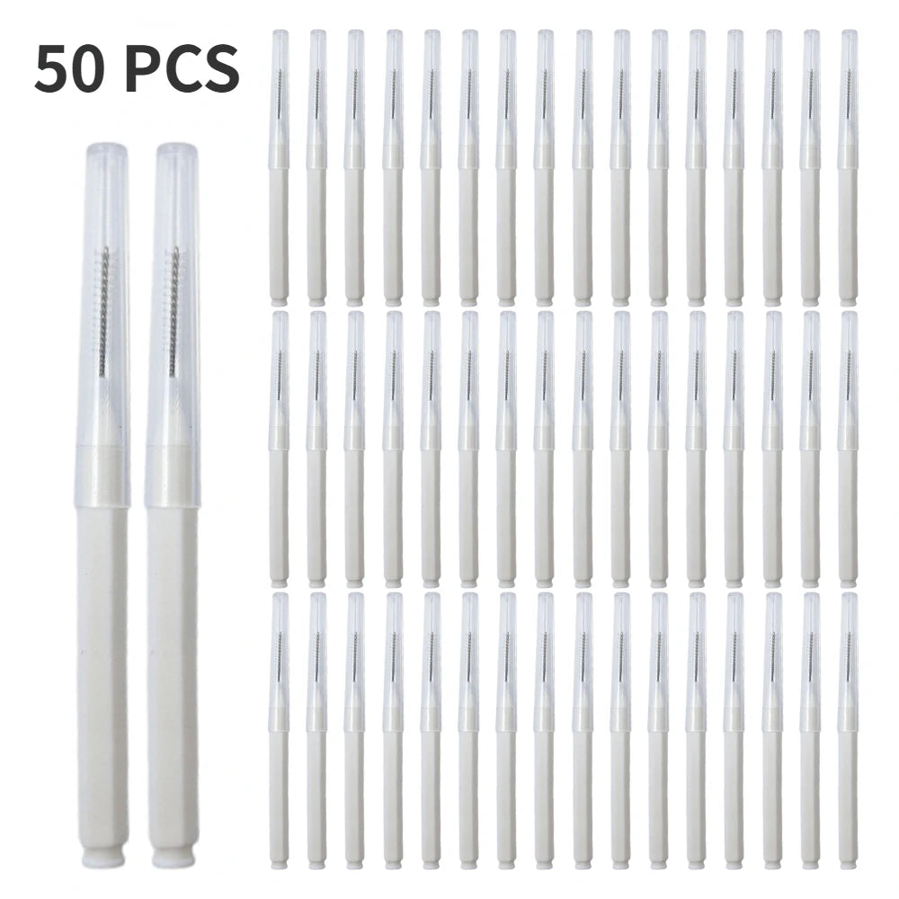 5/10/50PCS Mini Eyebrow & Lash Brushes – Disposable Bendable Brow Perm & Micro Eyelash Applicator Tools