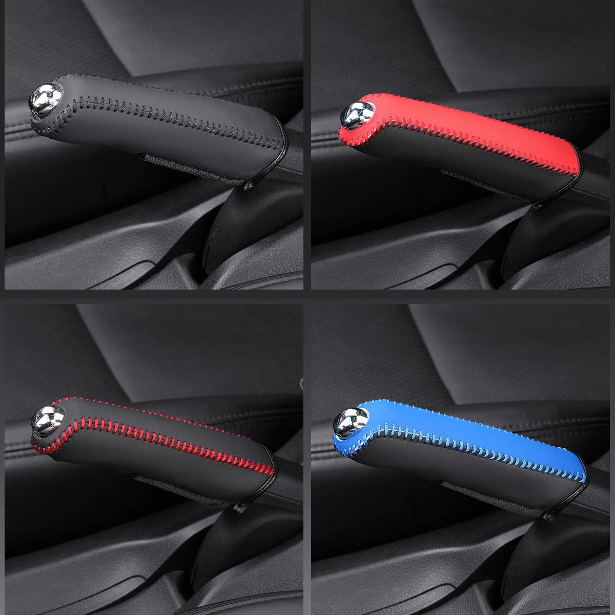 Universal Car Handbrake Cover – Artificial Leather Protective Sleeve for Car Interior Styling and Comfort