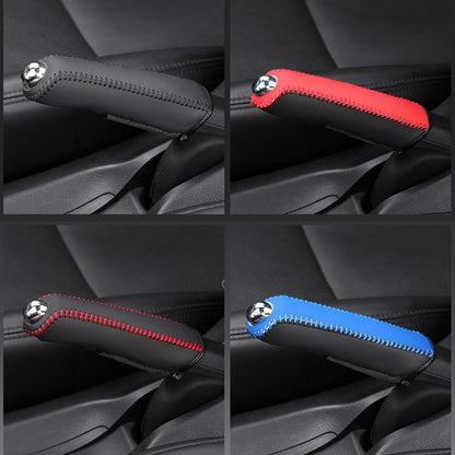 Universal Car Handbrake Cover – Artificial Leather Protective Sleeve for Car Interior Styling and Comfort