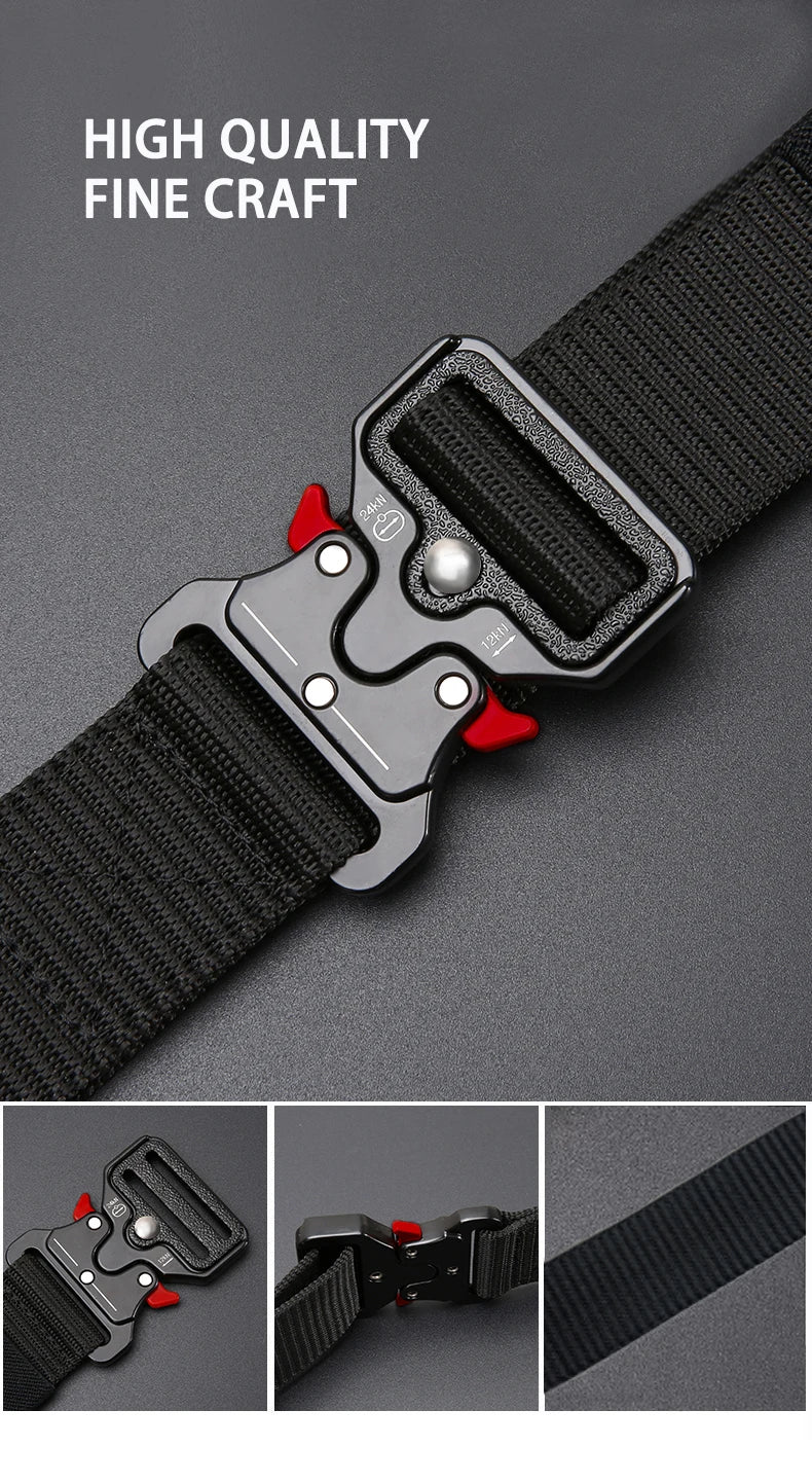 2PCS Men's Tactical Belts – Durable Adjustable Outdoor Hunting & Sports Belt