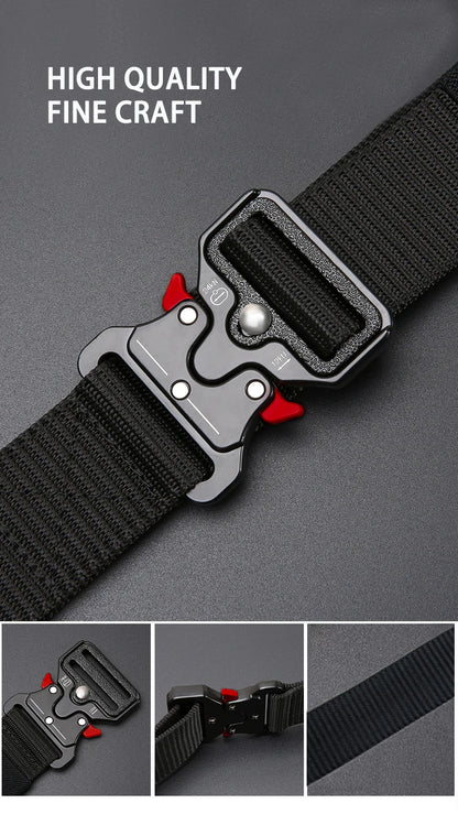 2PCS Men's Tactical Belts – Durable Adjustable Outdoor Hunting & Sports Belt
