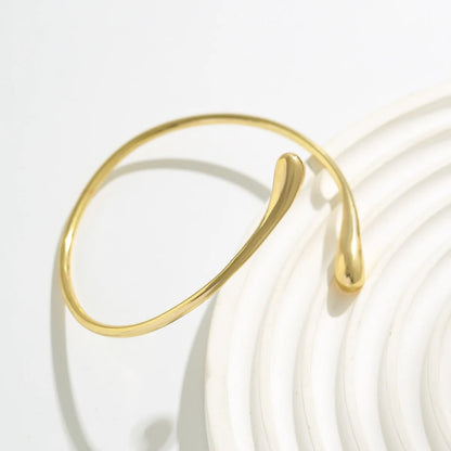 FTCY Vintage Upper Arm Bracelet for Women – Trendy Geometric Water Drop Shape Adjustable Bangle Women's Jewelry