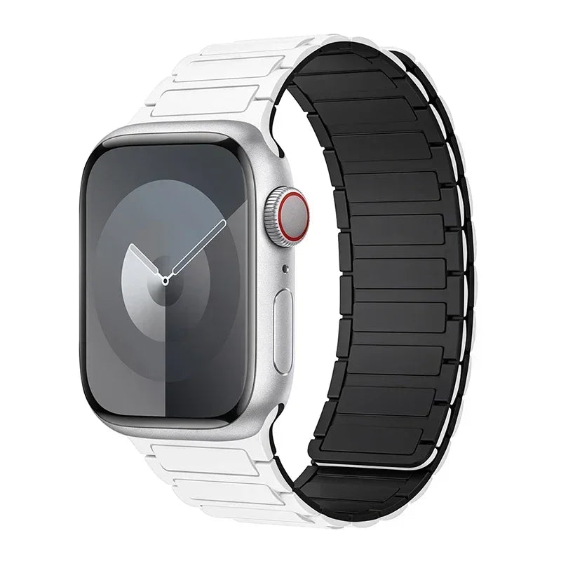 Magnetic Silicone Loop Strap for Apple Watch — 38mm-49mm iWatch Series 3-9 & SE Ultra 2