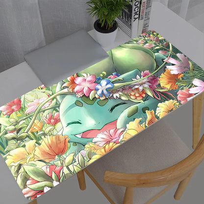 Kawaii Pokémon Gaming Mouse Pad - Gengar and Pikachu Anime Desk Mat for Computer, Keyboard, and Gaming Accessories